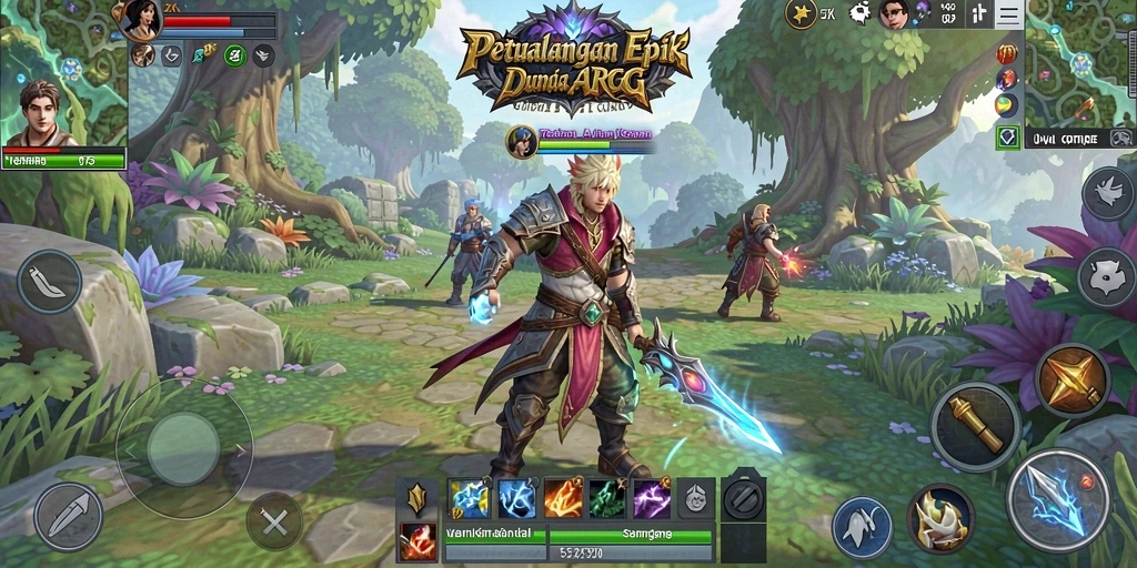 Tampilan menarik dari gameplay ARPG 5ZK yang memukau.