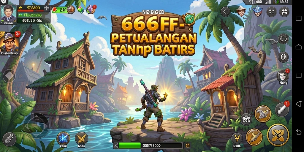 Screenshot gameplay 666FF menampilkan aksi petualangan yang seru.