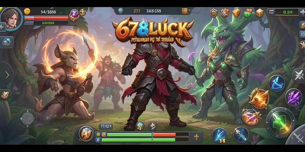 Screenshot utama menunjukkan aksi seru dalam gameplay RPG.