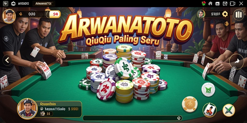 Tampilan menarik dari gameplay QiuQiu ARWANATOTO.