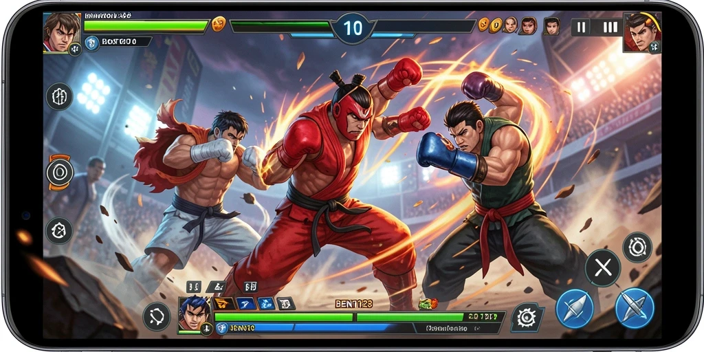 Tampilan gameplay mendebarkan dari BENTO123 dengan karakter yang berhadapan.