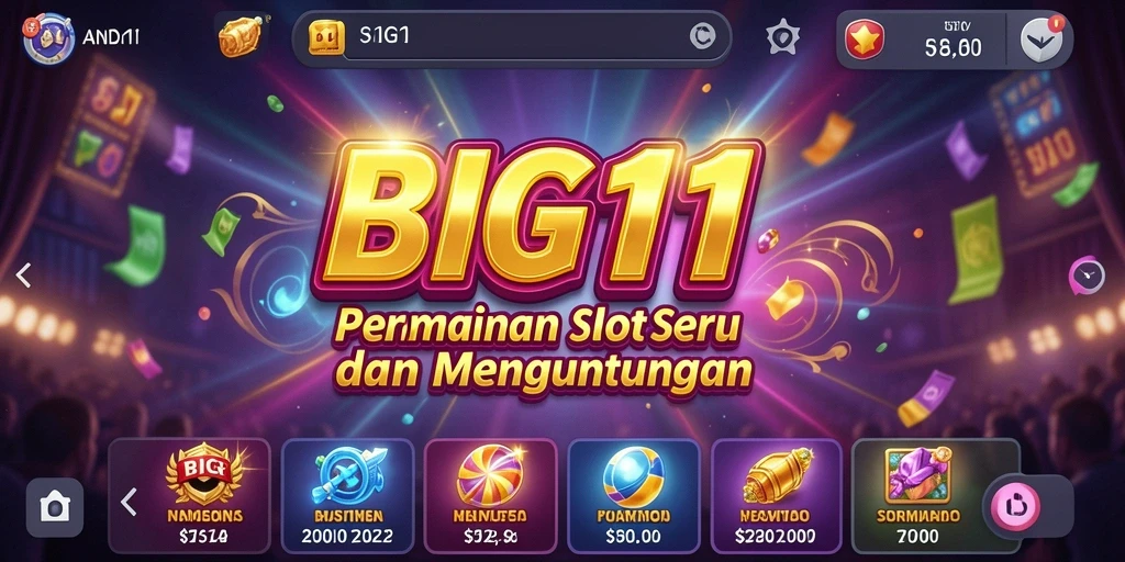 Tampilan gameplay menarik dan penuh warna di BIG11.