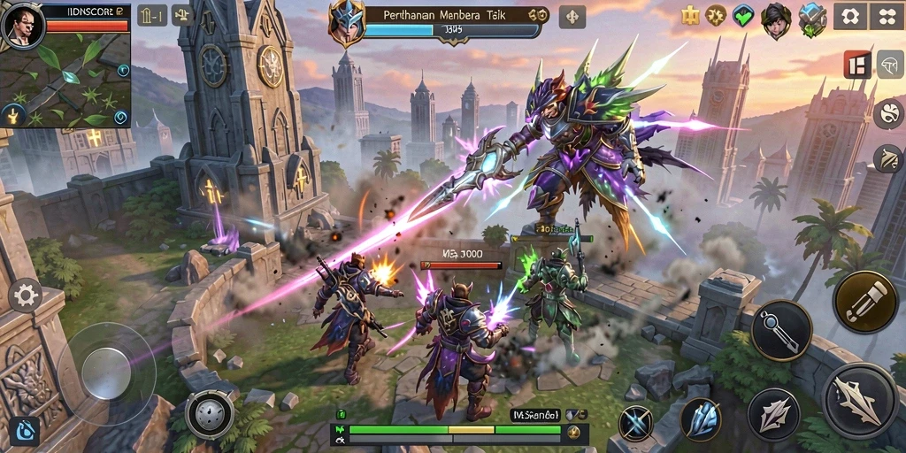 Gameplay seru dengan strategi Tower Defense di IDNSCORE.