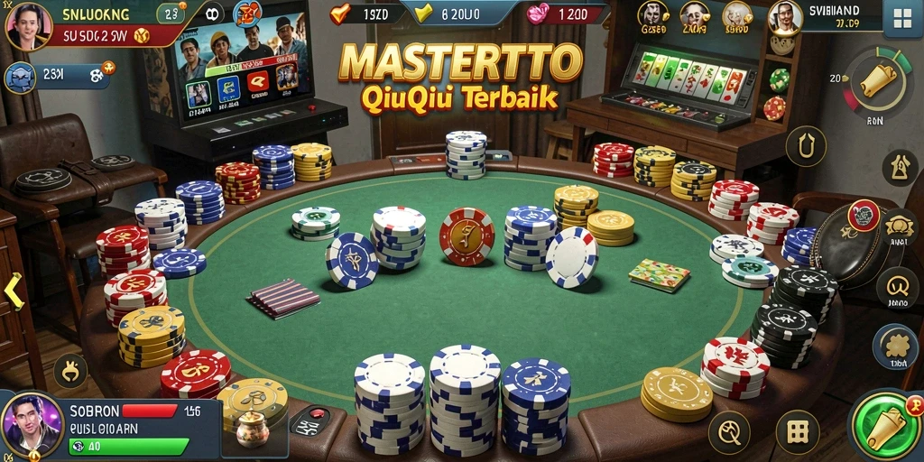 Tampilan gameplay seru dalam permainan QiuQiu MASTERTOTO.
