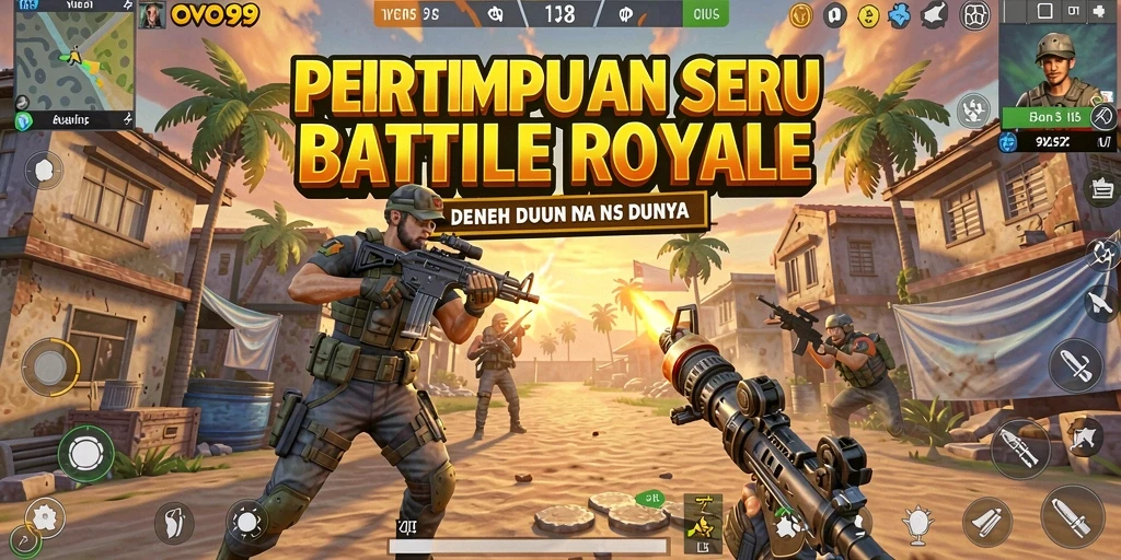 Tangkapan layar utama OVO99 menunjukkan aksi pertempuran yang mendebarkan.
