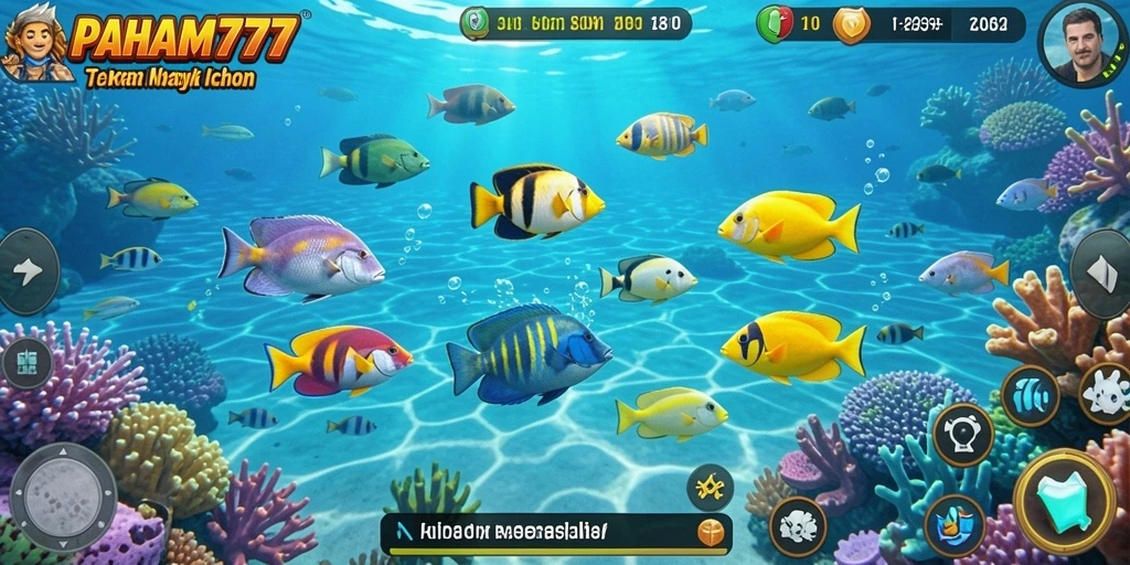 Tampilan gameplay <strong>PAHAM777</strong> yang menarik saat memburu ikan.