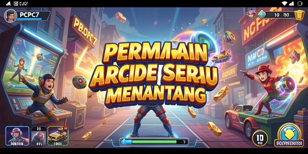 Tangkapan layar PCPC7 menampilkan aksi seru dalam gameplay arcade.
