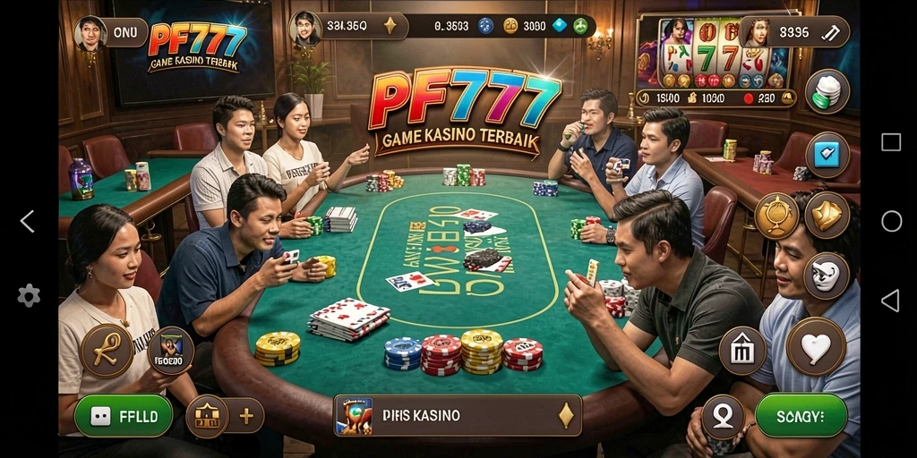 Tampilan gameplay Kasino yang menggembirakan di PF777.