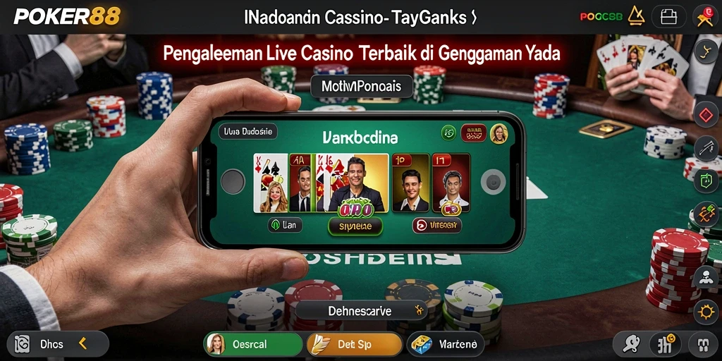 Screenshot POKER88 menampilkan gameplay yang menarik dan dealer profesional.
