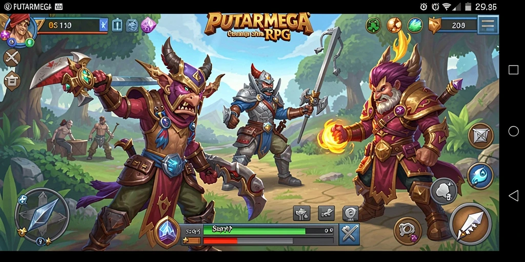 Screenshot gameplay PUTARMEGA yang menunjukkan aksi seru dalam RPG.