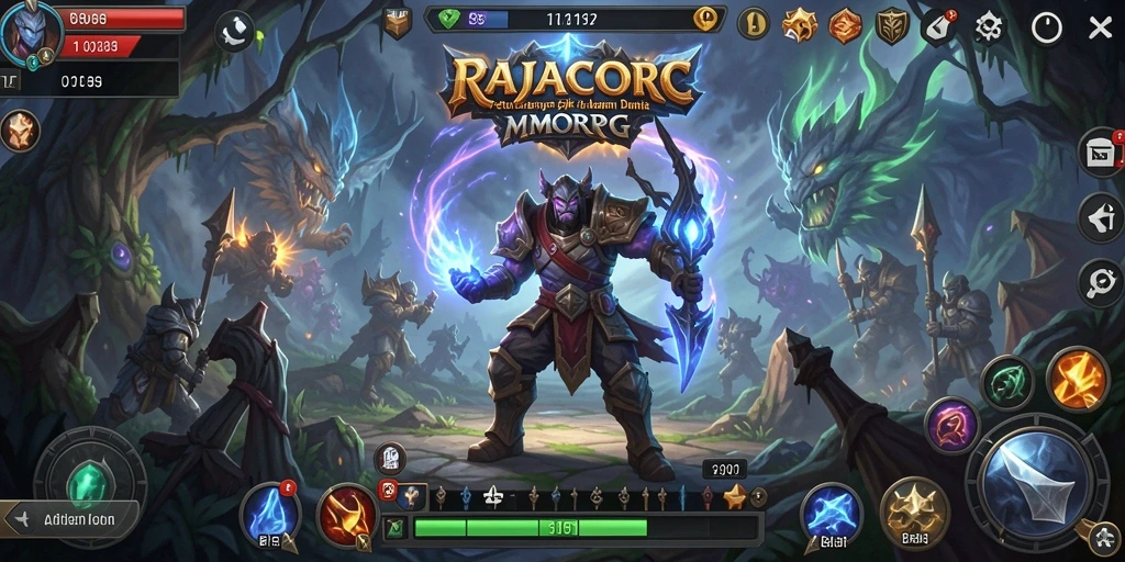 Tampilan gameplay seru dan mendalam dari RAJACORC di dunia MMORPG.