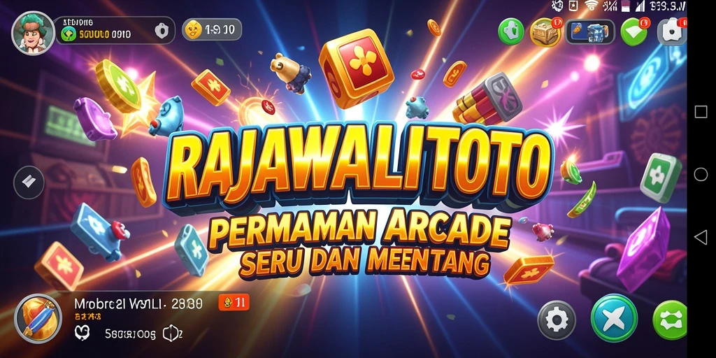 Tampilan gameplay RAJAWALITOTO yang penuh aksi dan warna-warni.