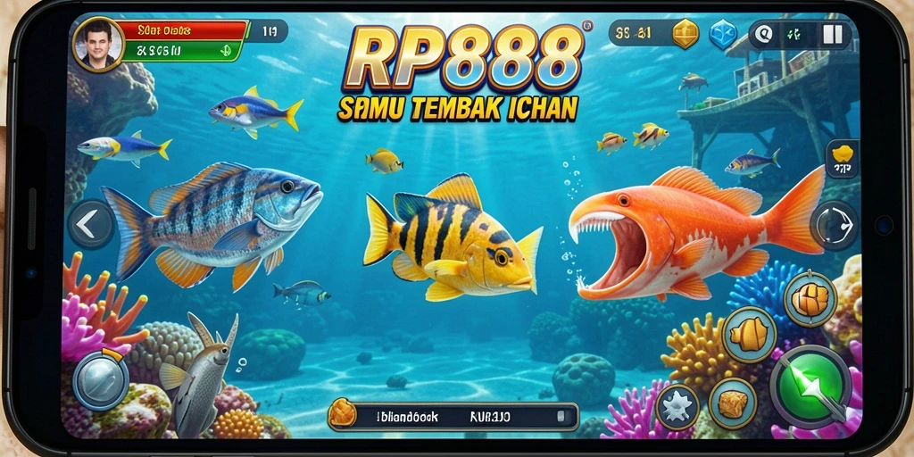 Screenshot gameplay menampilkan aksi seru menangkap ikan.