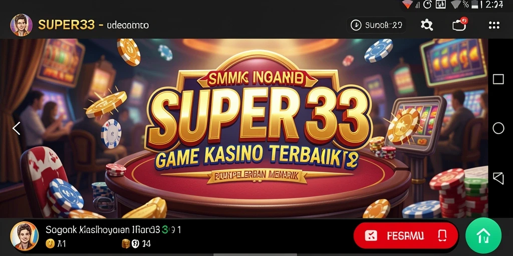 Gameplay menarik dari SUPER33 menampilkan suasana kasino yang menyerupai pengalaman nyata.