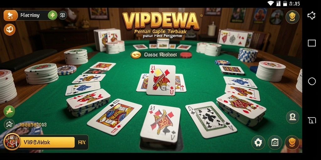 Tampilan gameplay yang menarik di VIPDEWA dengan kartu Gaple.
