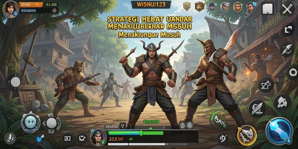 Tangkapan layar gameplay WISNU123 yang menampilkan aksi strategi yang mendebarkan.