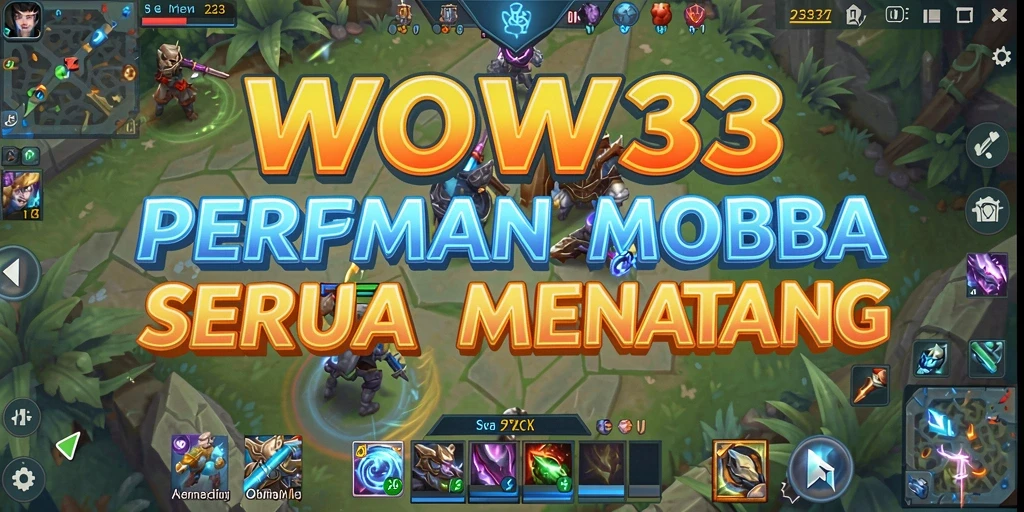 Tampilan gameplay seru dan dinamis dari WOW33 dalam pertarungan MOBA.